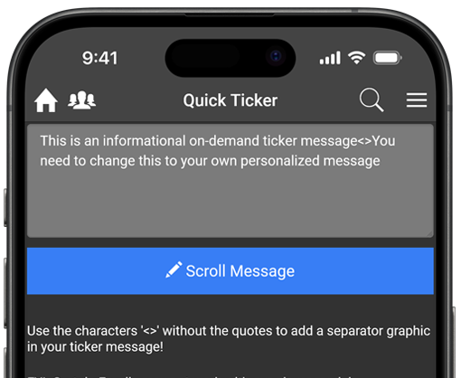 JukeVision App Quick Ticker